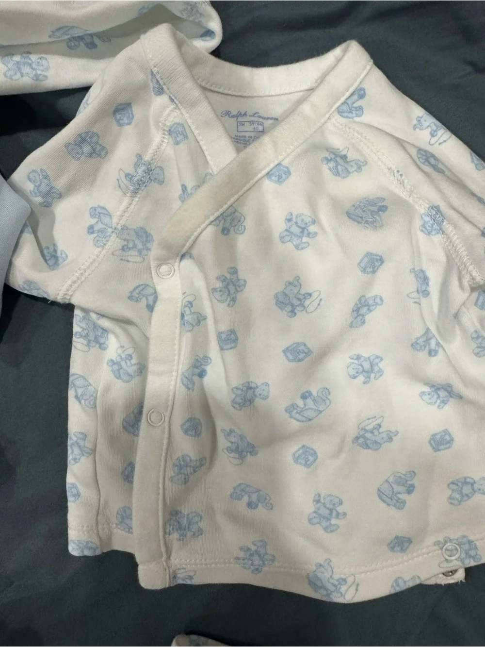 baby boy Ralph Lauren bundle sizes are small on this set